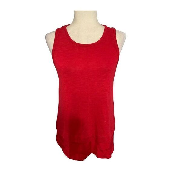j crew womens new solid red mercantile tank top medium - Picture 1 of 5